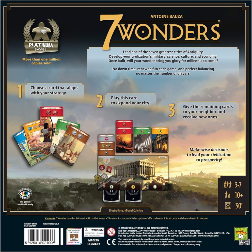 7 Wonders | Xây dựng văn minh cổ đại | Board game chiến thuật đỉnh cao