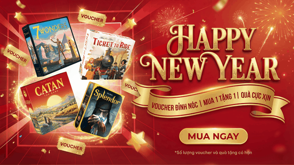 KHUYẾN MÃI BOARD GAME CHÀO NĂM MỚI 2026 – MUA 1 TẶNG 1 CỰC HỜI
