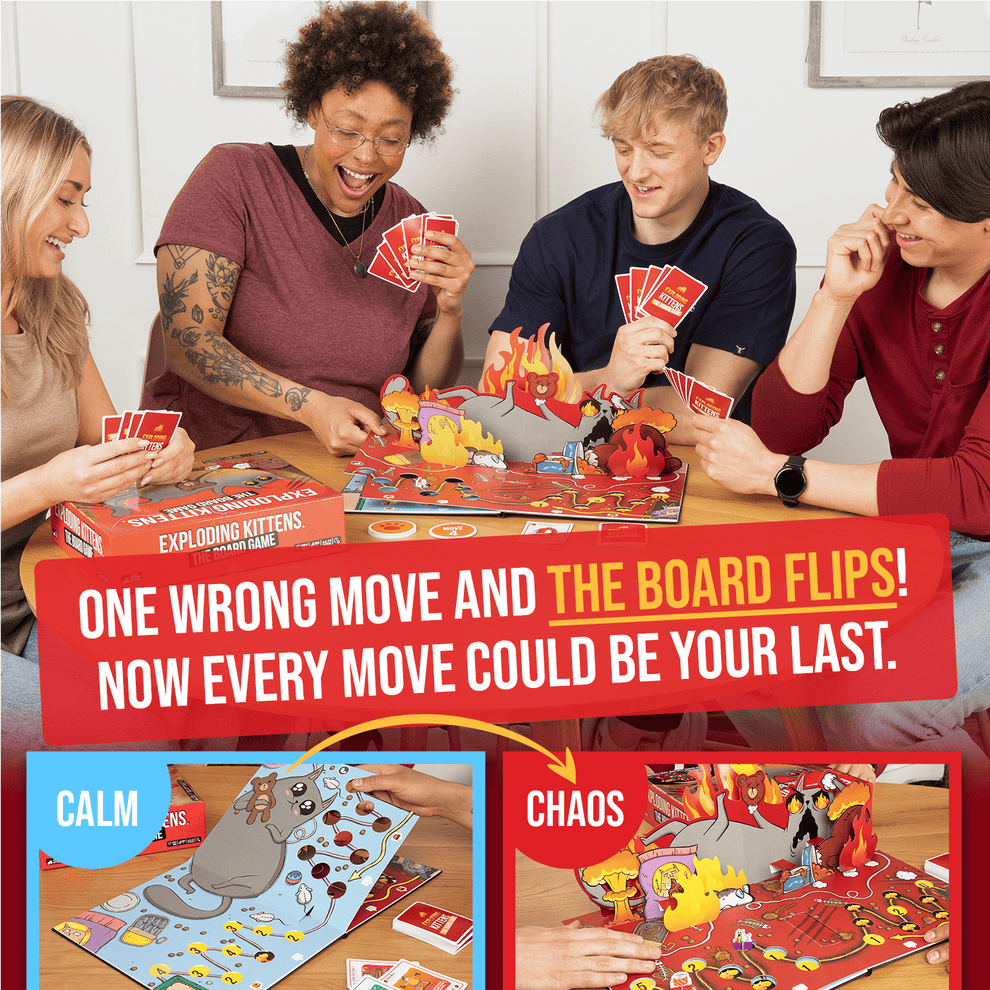 Exploding Kittens: The Board Game - Flip the board. | BGVN – Board Game ...