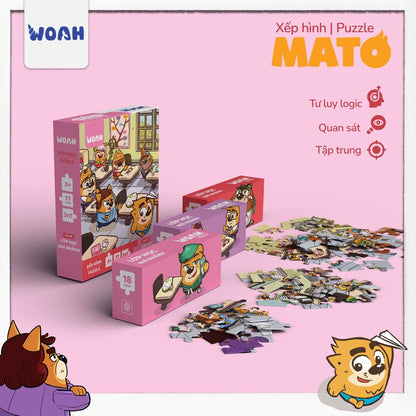 Bộ 6 Sticker Lớp Học Mật Ngữ Vol.01 và Xếp hình Lớp học Mật Ngữ - Board Game VN