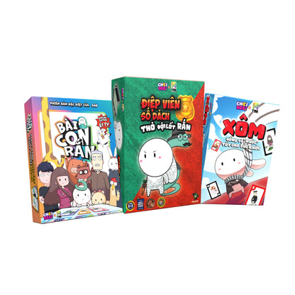 Combo Game Sờ Náck - Chỉ 3 Game - Bài Con Rắn, Điệp Viên Số Dzách, Xôm - Phiên Bản Thỏ 7 Màu