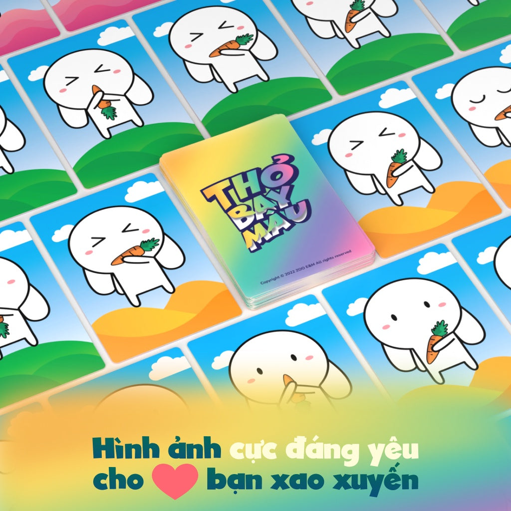Thỏ bay màu, trò chơi giải trí board game thư giãn giảm stress dành cho 2-6 người
