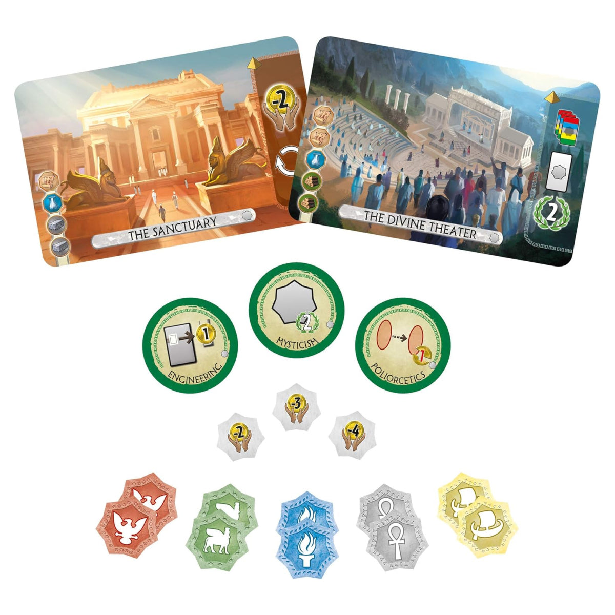 7 Wonders Duel Pantheon Repos Production - ảnh 4 - Board games