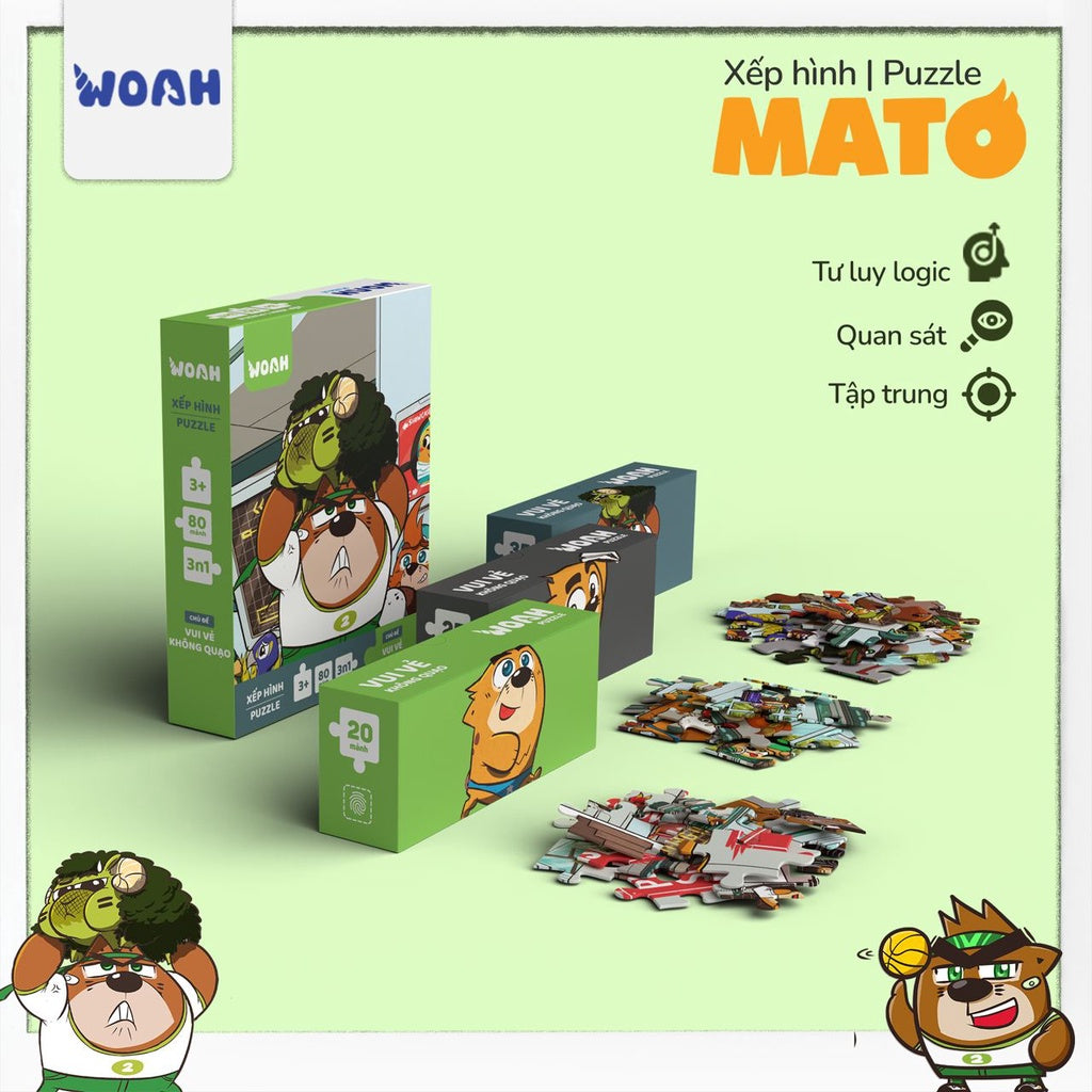 Bộ 6 Sticker Lớp Học Mật Ngữ Vol.01 và Xếp hình Lớp học Mật Ngữ - Board Game VN