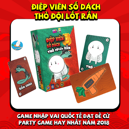 Combo Game Sờ Náck - Chỉ 3 Game - Bài Con Rắn, Điệp Viên Số Dzách, Xôm - Phiên Bản Thỏ 7 Màu