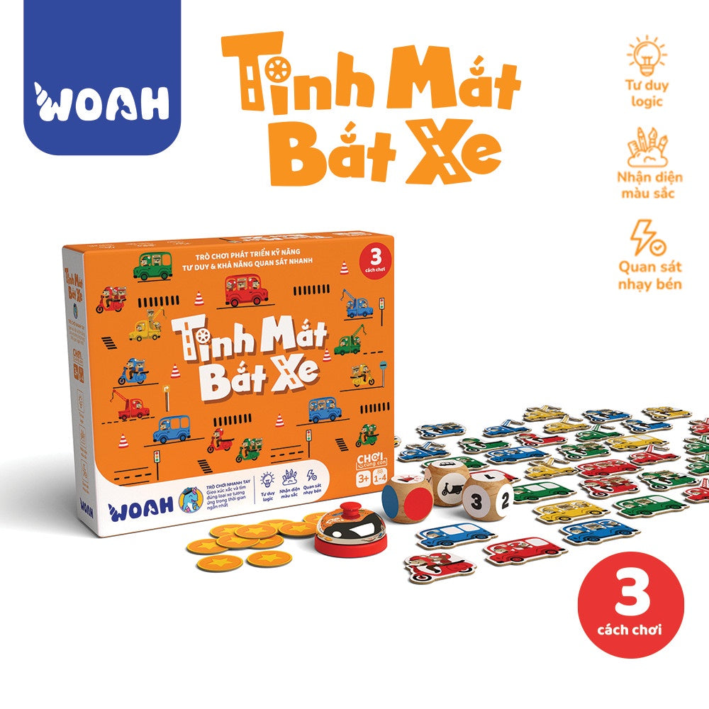Đồ chơi Tinh mắt bắt xe cao cấp cho bé từ 3 tuổi- Board Game VN