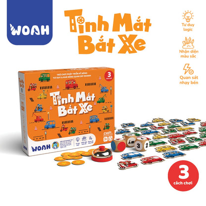 Đồ chơi Tinh mắt bắt xe cao cấp cho bé từ 3 tuổi- Board Game VN