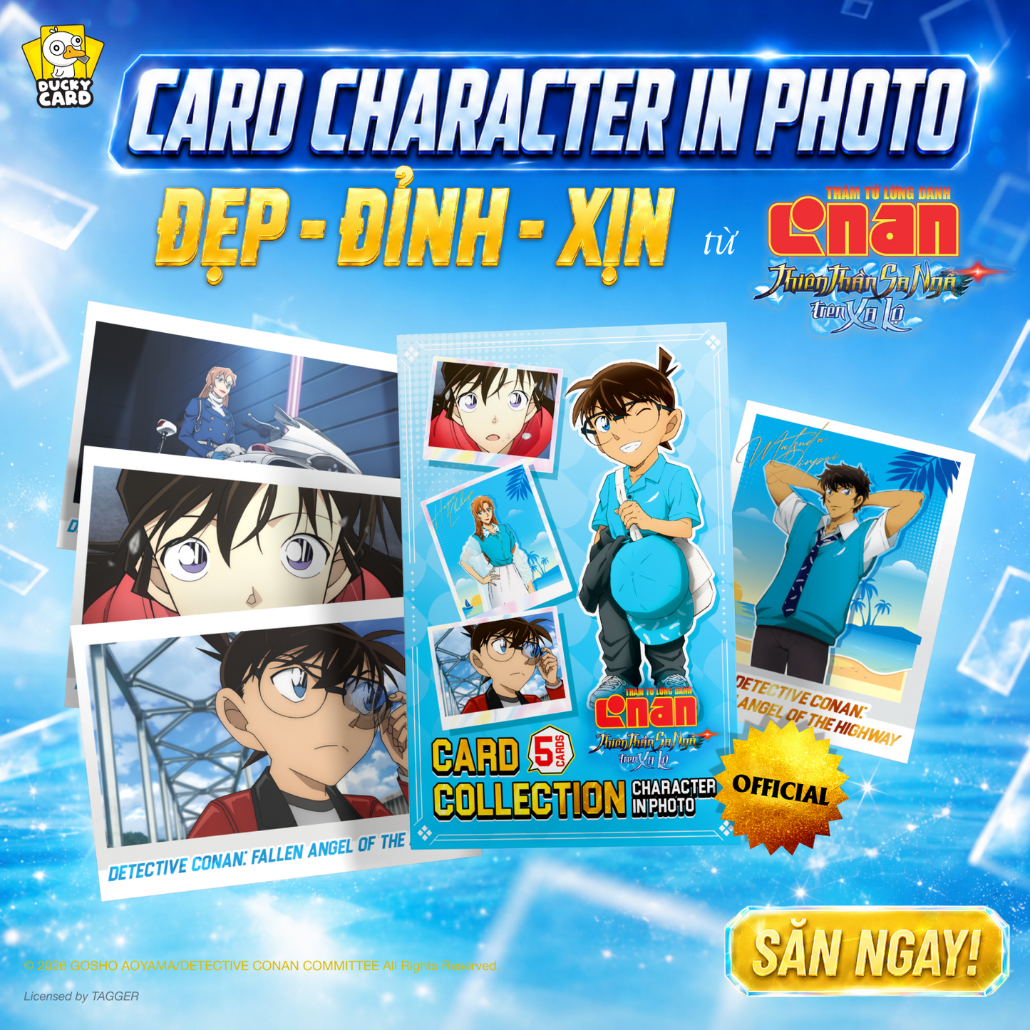 Card Collection Thám Tử Lừng Danh Conan 29: Thiên Thần Sa Ngã Trên Xa Lộ – Character in Photo & Ticket