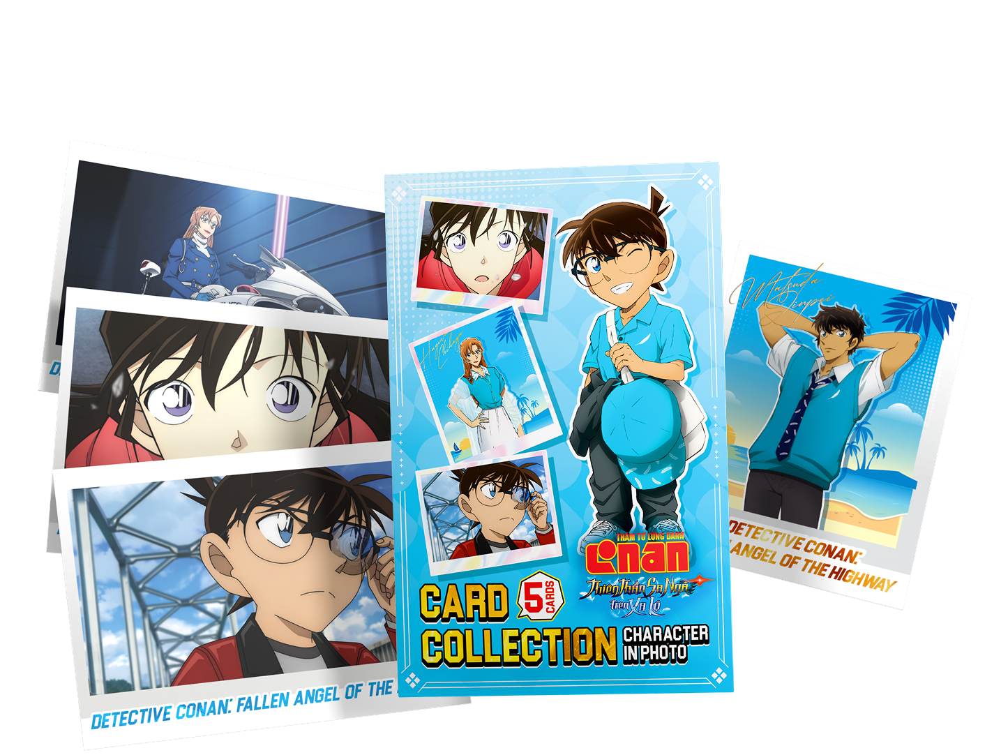 Card Collection Thám Tử Lừng Danh Conan 29: Thiên Thần Sa Ngã Trên Xa Lộ – Character in Photo & Ticket