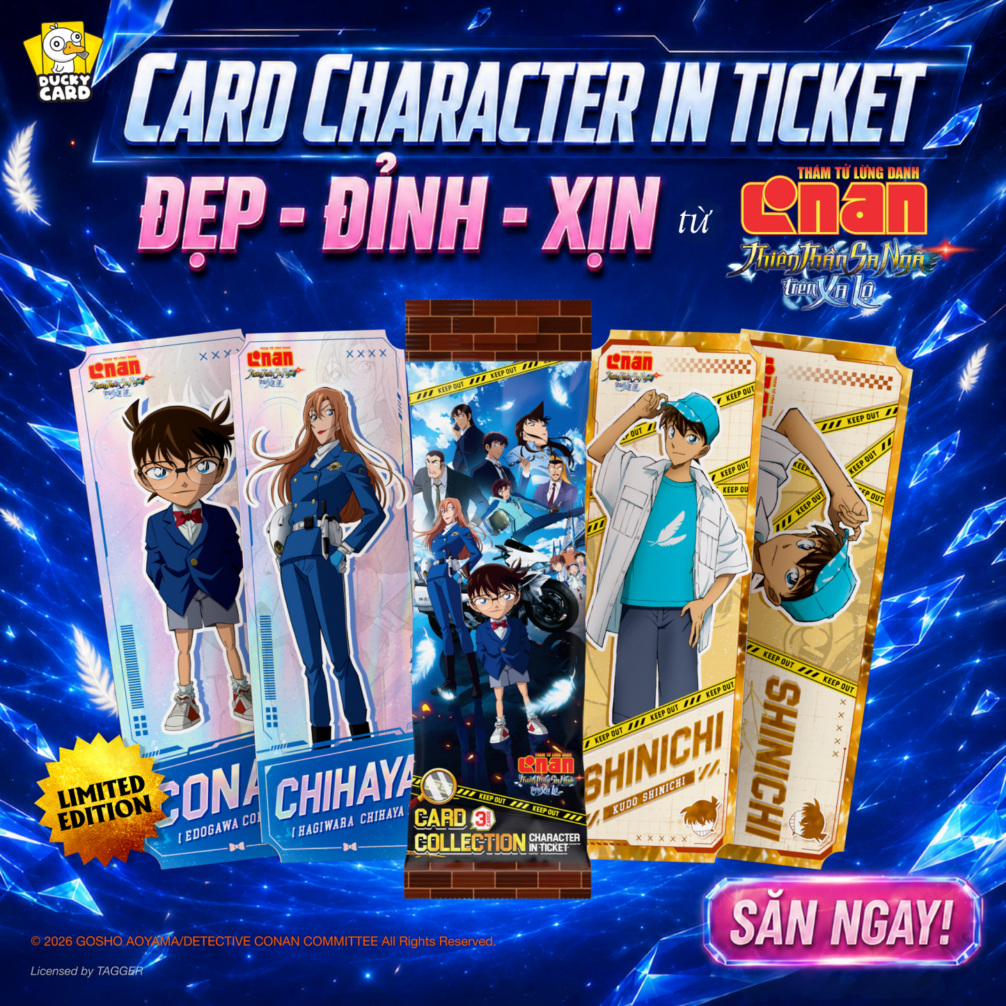 Card Collection Thám Tử Lừng Danh Conan 29: Thiên Thần Sa Ngã Trên Xa Lộ – Character in Photo & Ticket