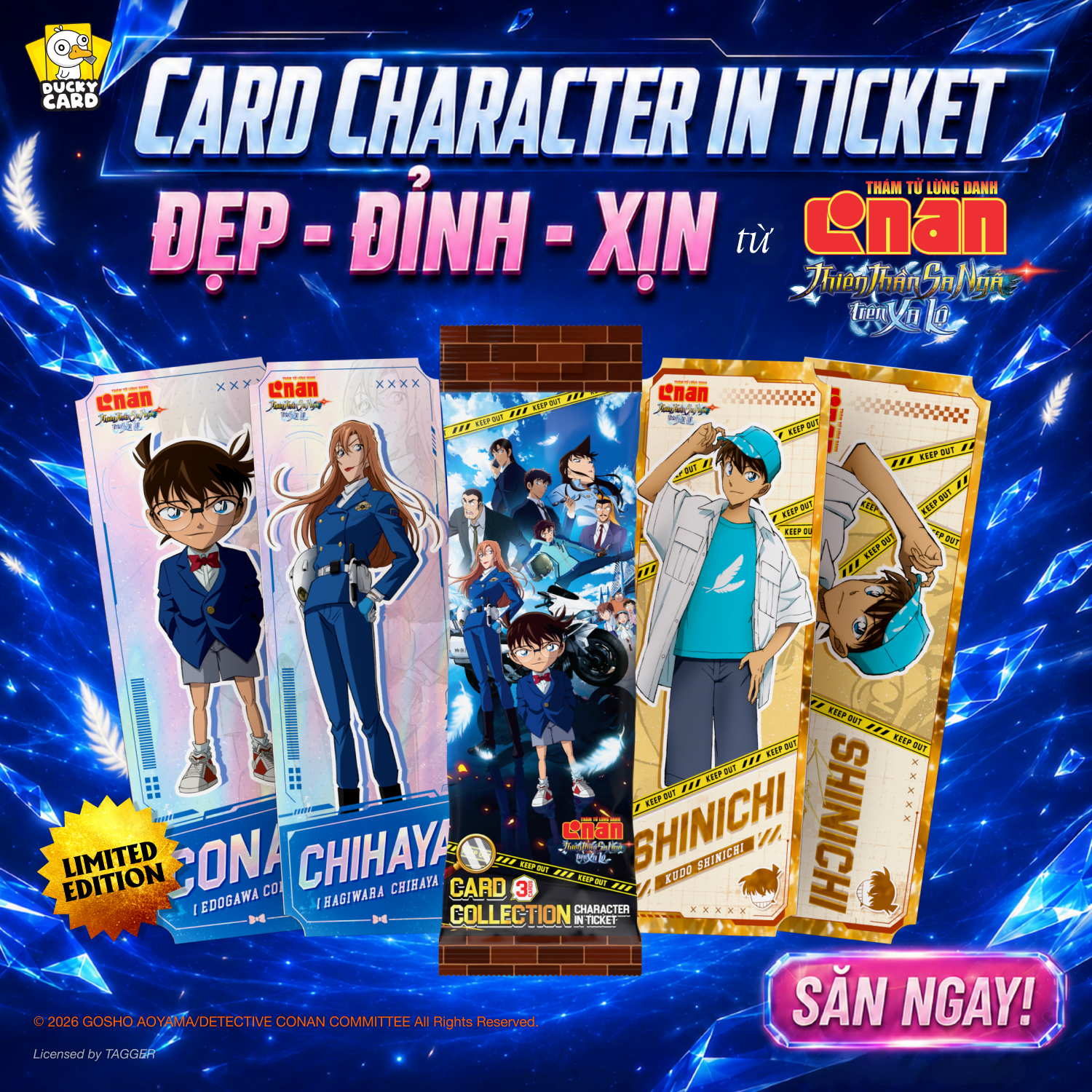 Card Collection Thám Tử Lừng Danh Conan 29: Thiên Thần Sa Ngã Trên Xa Lộ – Character in Photo & Ticket