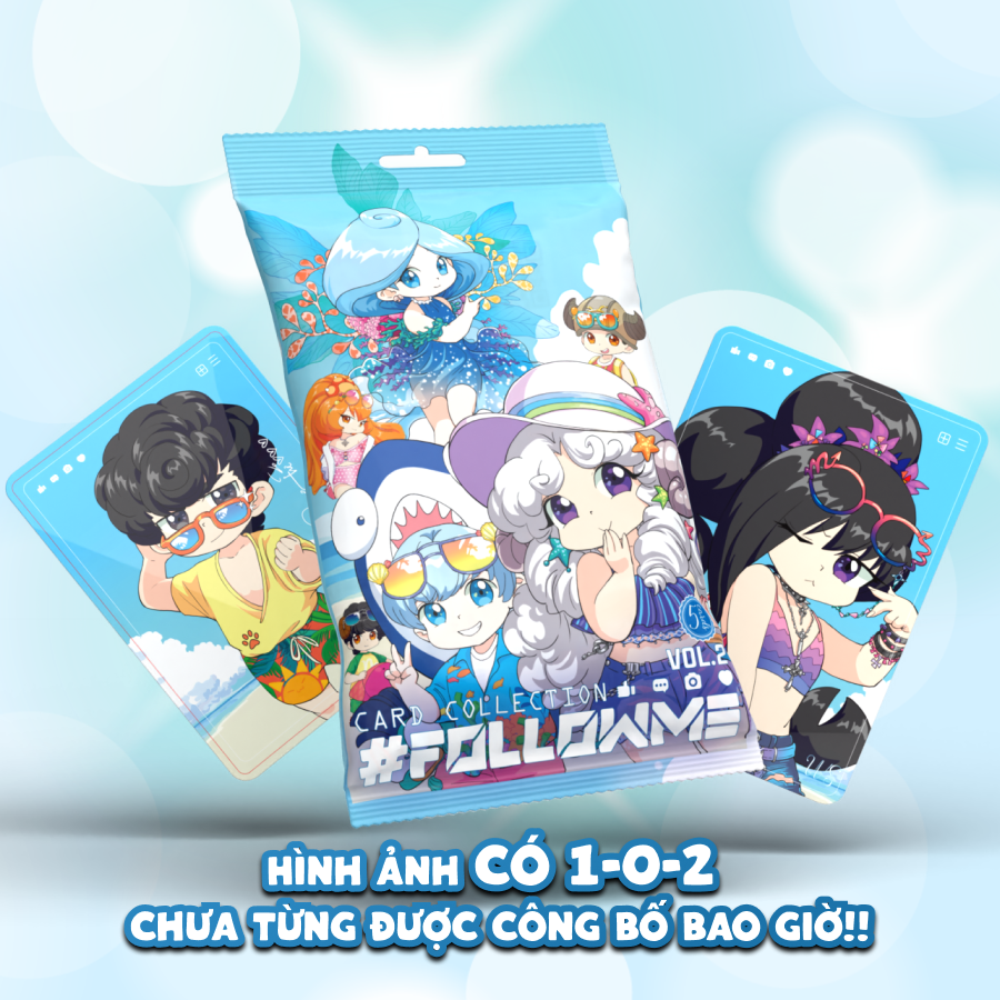 Card bo góc Lớp học mật ngữ #Followme: pack 5 thẻ