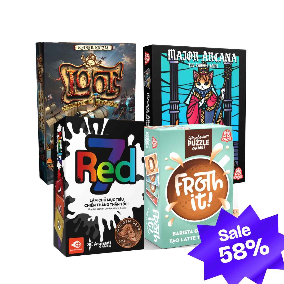 🧠 Combo Đấu Trí Thẻ Bài: Major Arcana + Red7 + Froth It + Loot