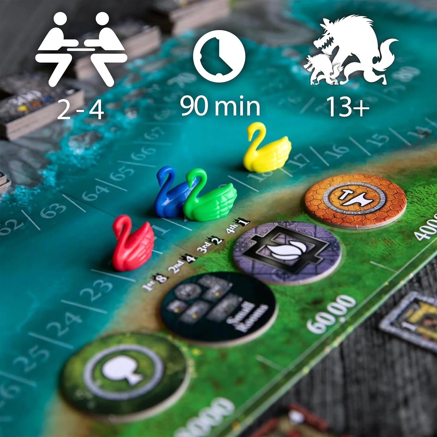 Castles of Mad King Ludwig 2nd Edition - Beautiful Award-Winning Family Strategy Board Game for Families, Adults, Kids - from The Creators of One Night Ultimate Werewolf - Build Neuschwanstein Castle