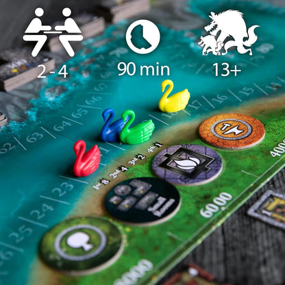 Castles of Mad King Ludwig 2nd Edition - Beautiful Award-Winning Family Strategy Board Game for Families, Adults, Kids - from The Creators of One Night Ultimate Werewolf - Build Neuschwanstein Castle