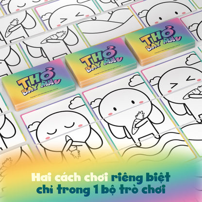 Thỏ bay màu, trò chơi giải trí board game thư giãn giảm stress dành cho 2-6 người