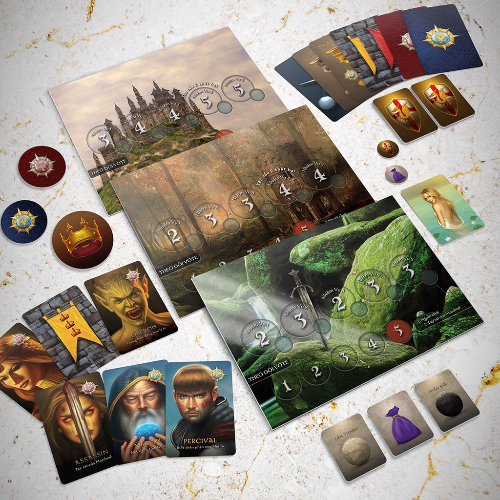 Avalon - Board game ẩn vai kịch tính hấp dẫn dành cho 5-10 người chơi