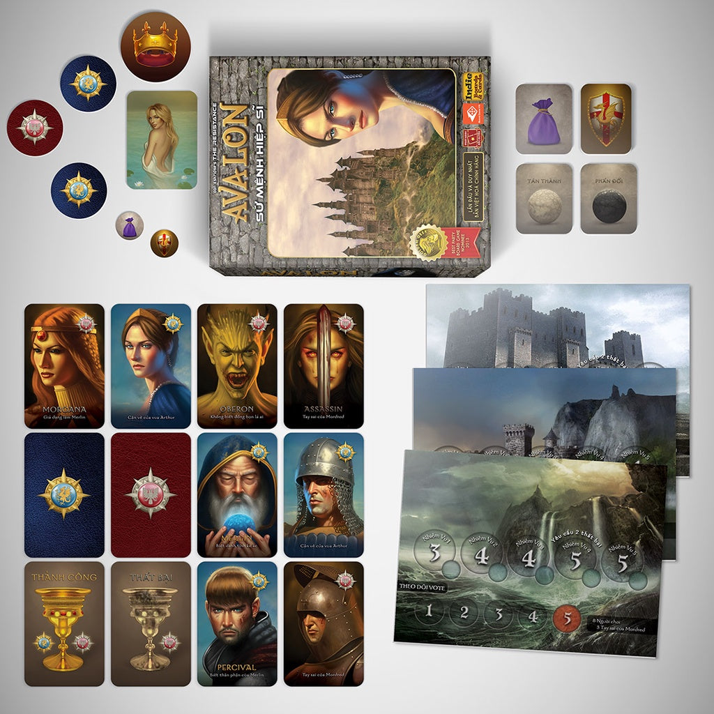 Avalon - Board game ẩn vai kịch tính hấp dẫn dành cho 5-10 người chơi