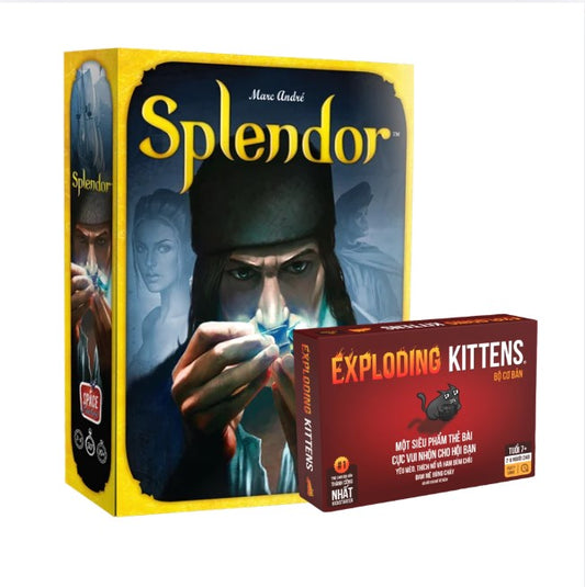Combo Boardgame Trí tuệ Giải trí Splendor + Mèo nổ