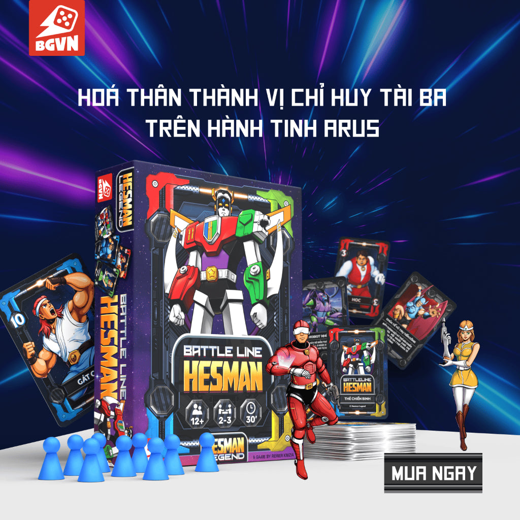 BATTLE LINE - HESMAN - Board Game cùng Dũng sĩ Hesman