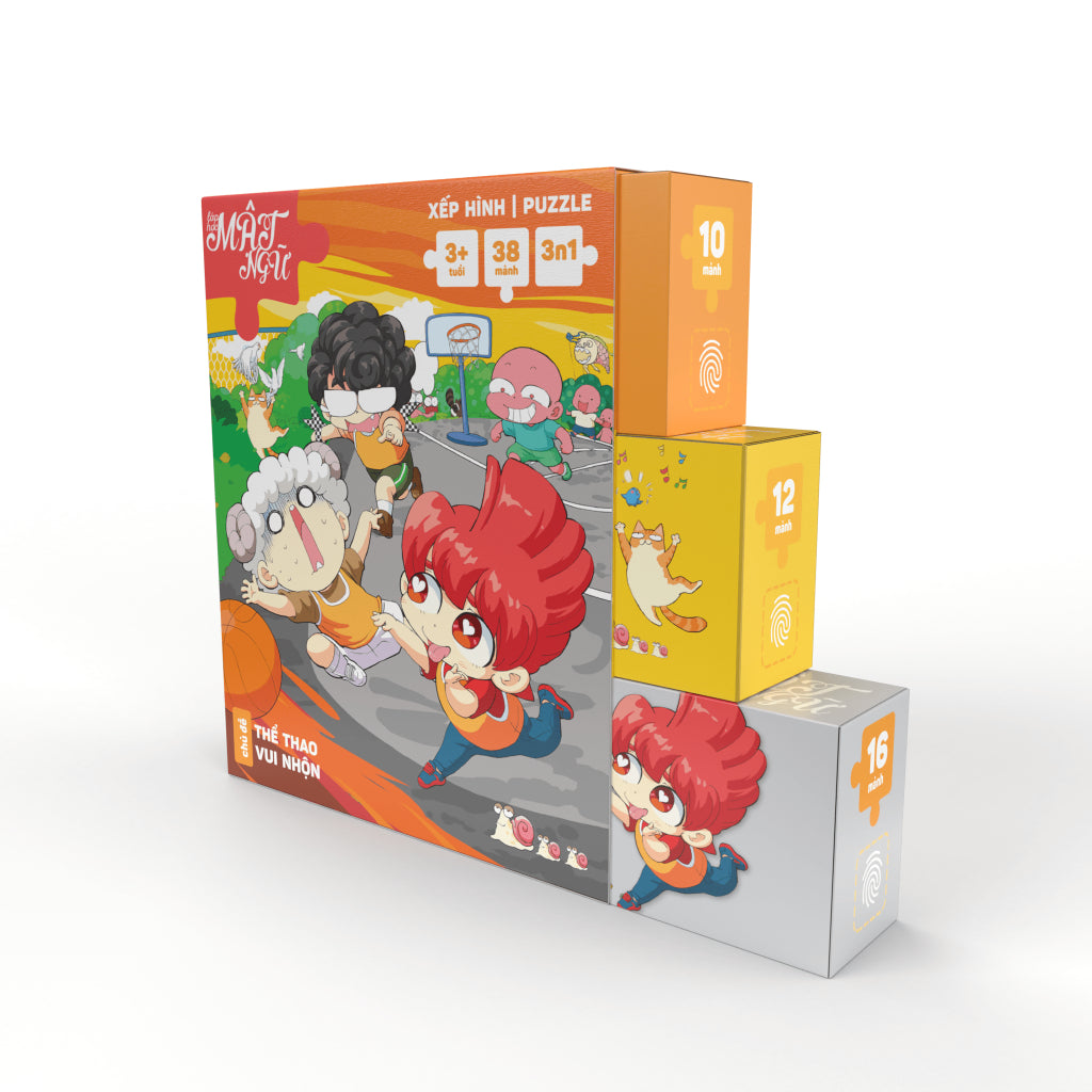 Bộ 6 Sticker Lớp Học Mật Ngữ Vol.01 và Xếp hình Lớp học Mật Ngữ - Board Game VN