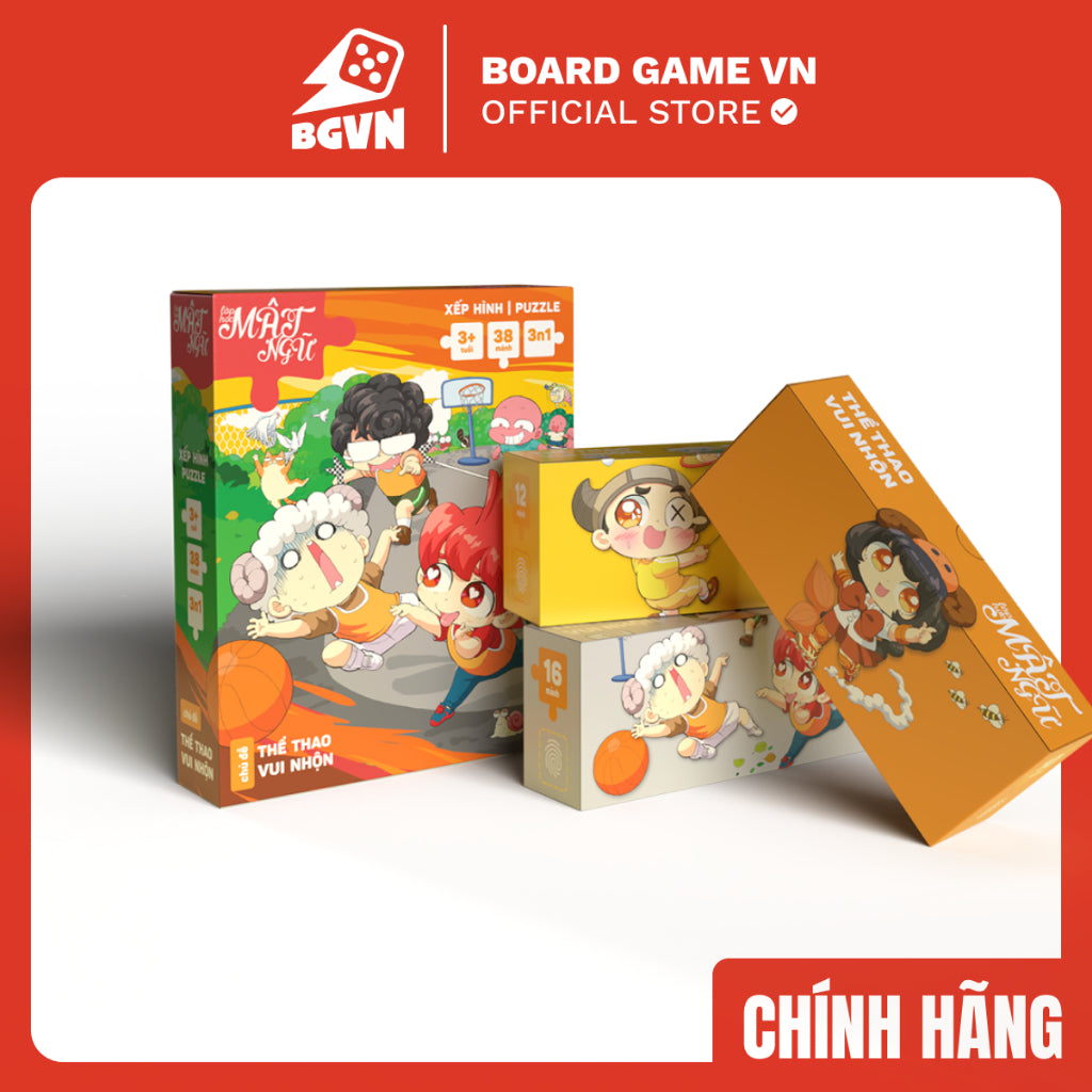 Bộ 6 Sticker Lớp Học Mật Ngữ Vol.01 và Xếp hình Lớp học Mật Ngữ - Board Game VN