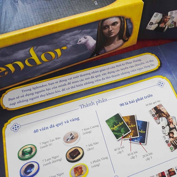 Board Game VN- Cờ Đá Quý - Splendor Vietnam - Hàng chính hãng với Token xịn xò - Asmodee